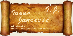 Ivona Jančević vizit kartica